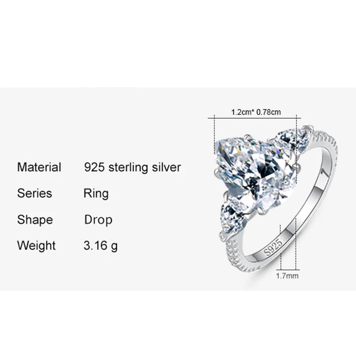 5ct Pear Ring