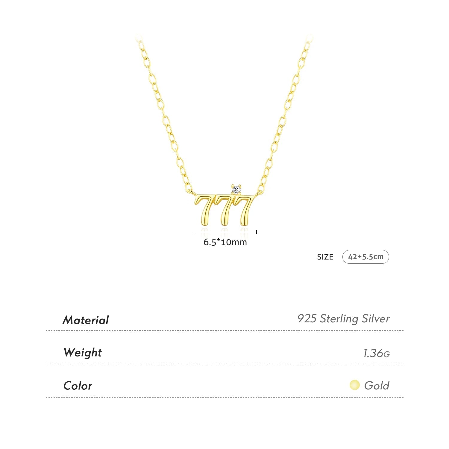 Lucky Number 777 Necklace