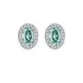 1CT D Green Moissanite Earrings