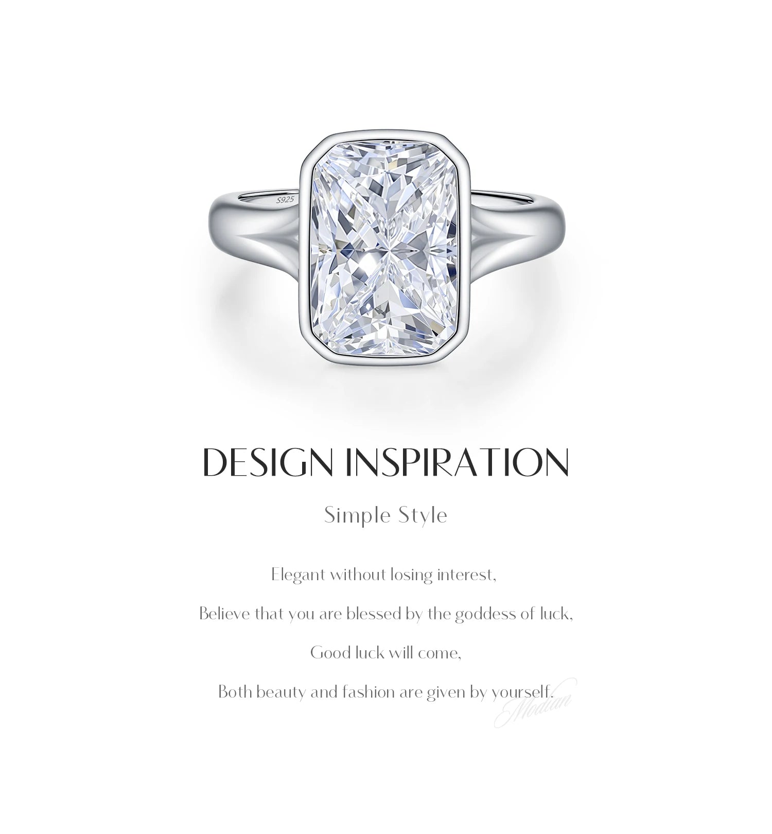 4.5CT D Color Moissanite Ring