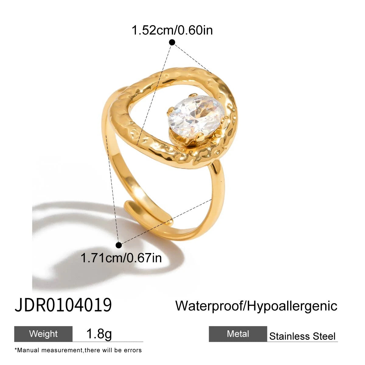 Minimalist Gold Geometric Rings