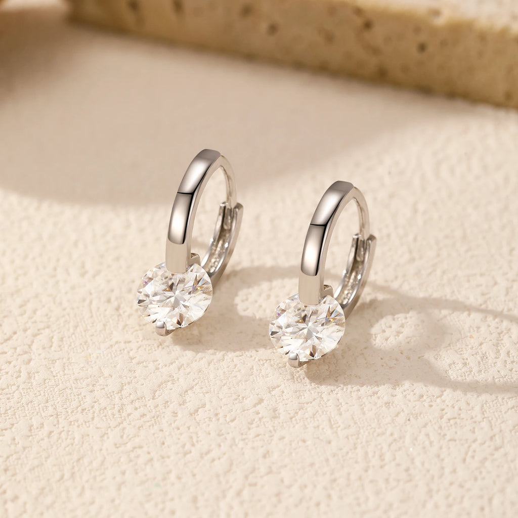 1.0CT D Color Moissanite Earrings