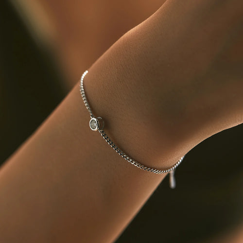 0.25CT Moissanite Bezel Bracelet