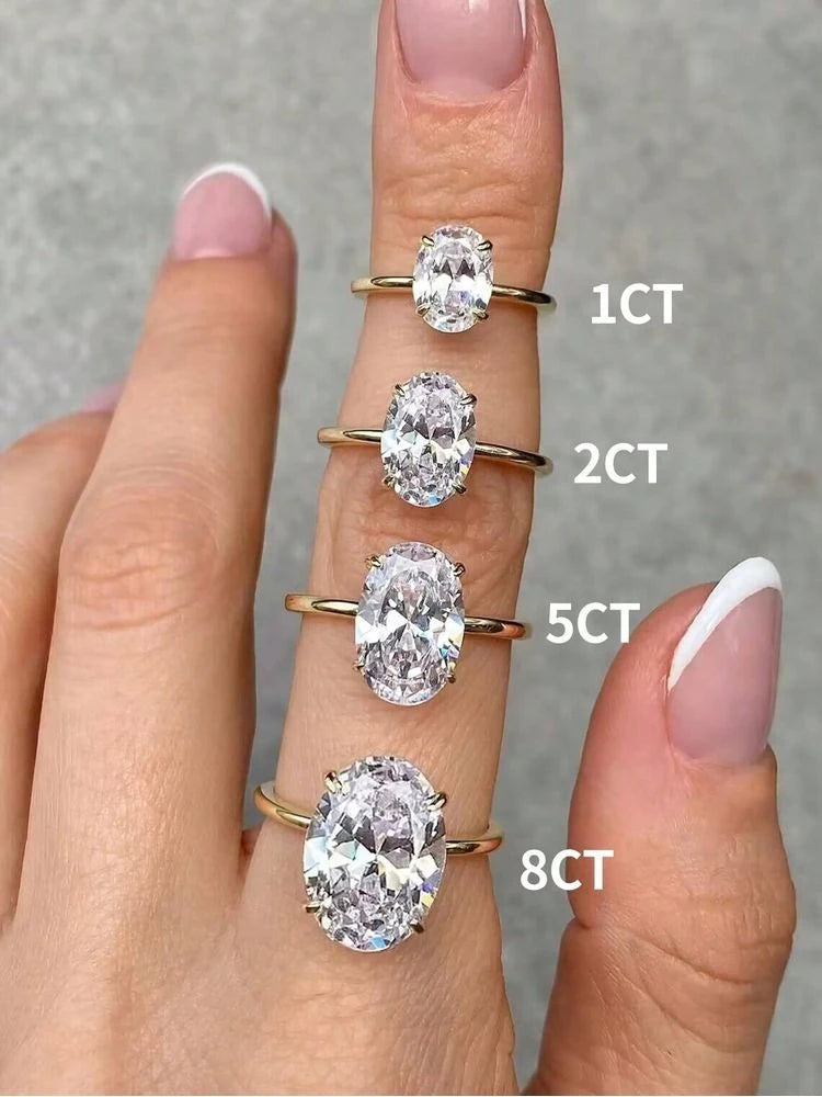 1-8CT Oval Zircon Ring