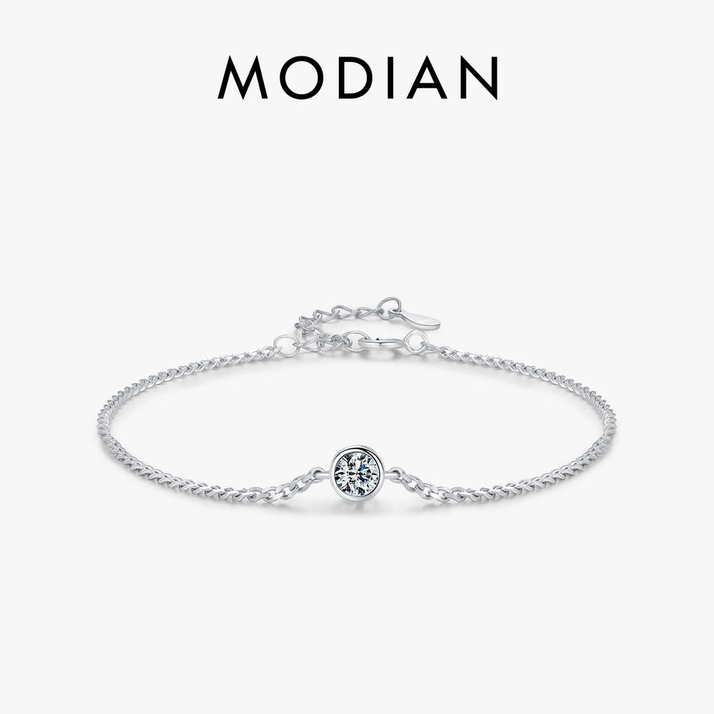 0.25CT Moissanite Bezel Bracelet