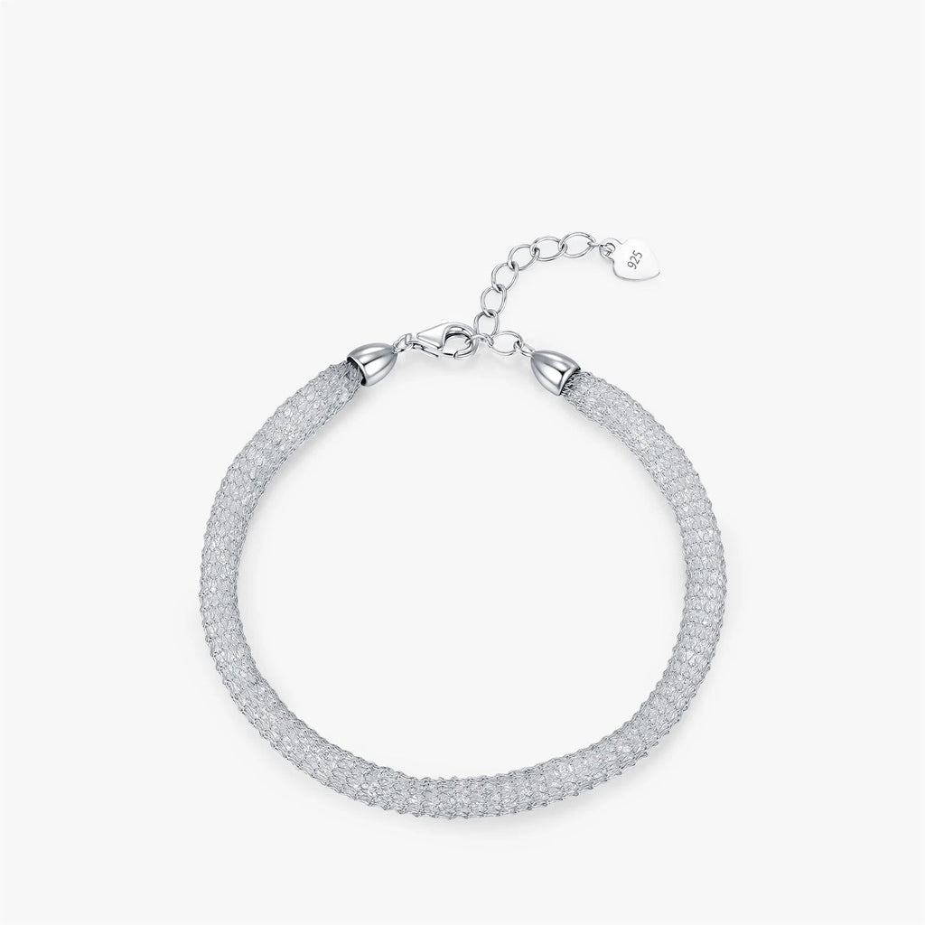 Silver Zirconia Weave Bracelet