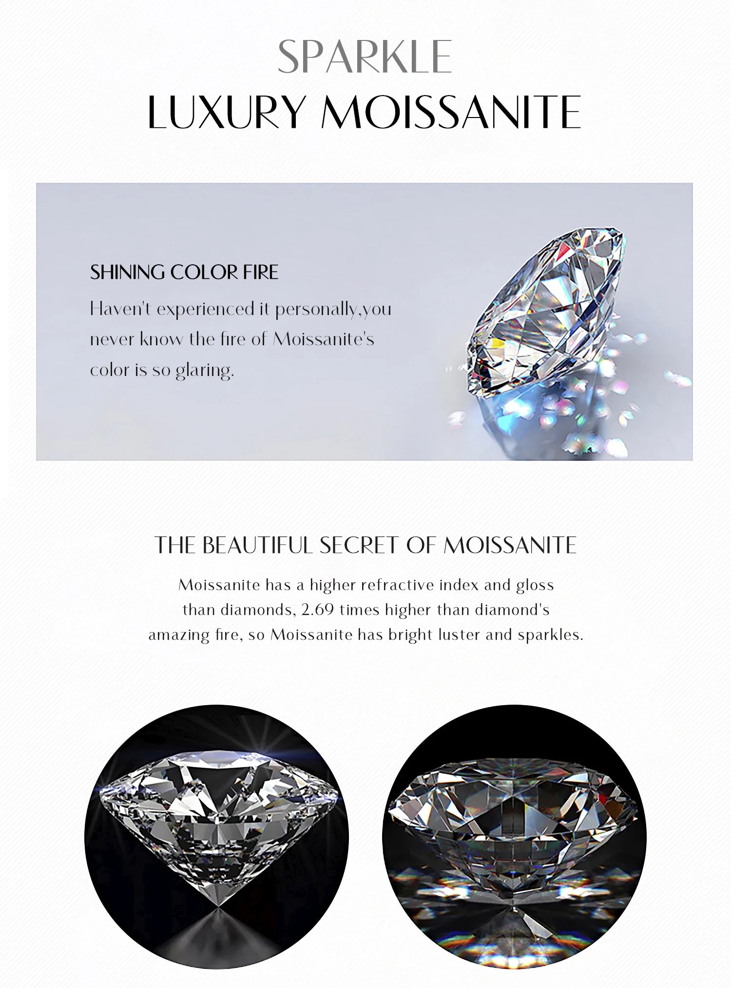 1.0CT D Color Moissanite Earrings