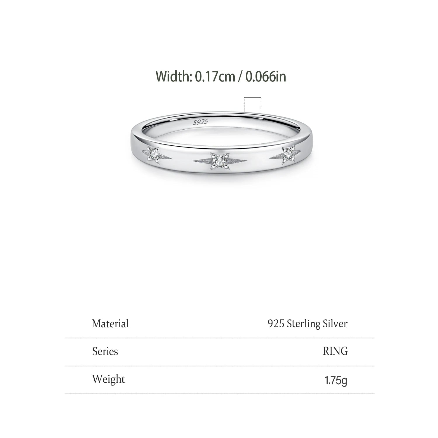 Silver Stars Ring