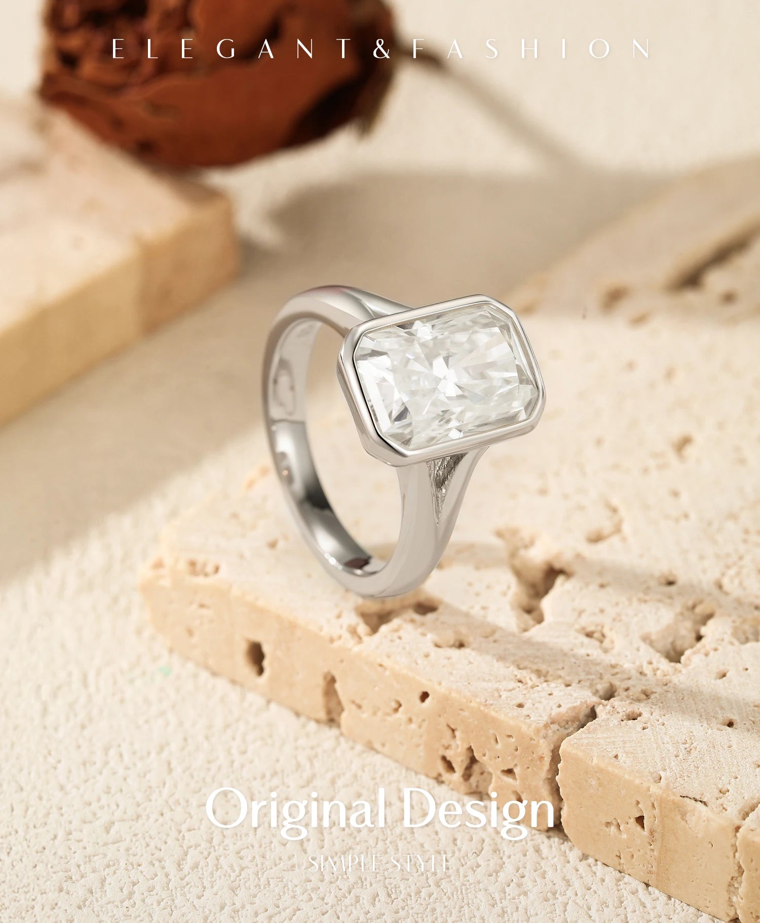 4.5CT D Color Moissanite Ring