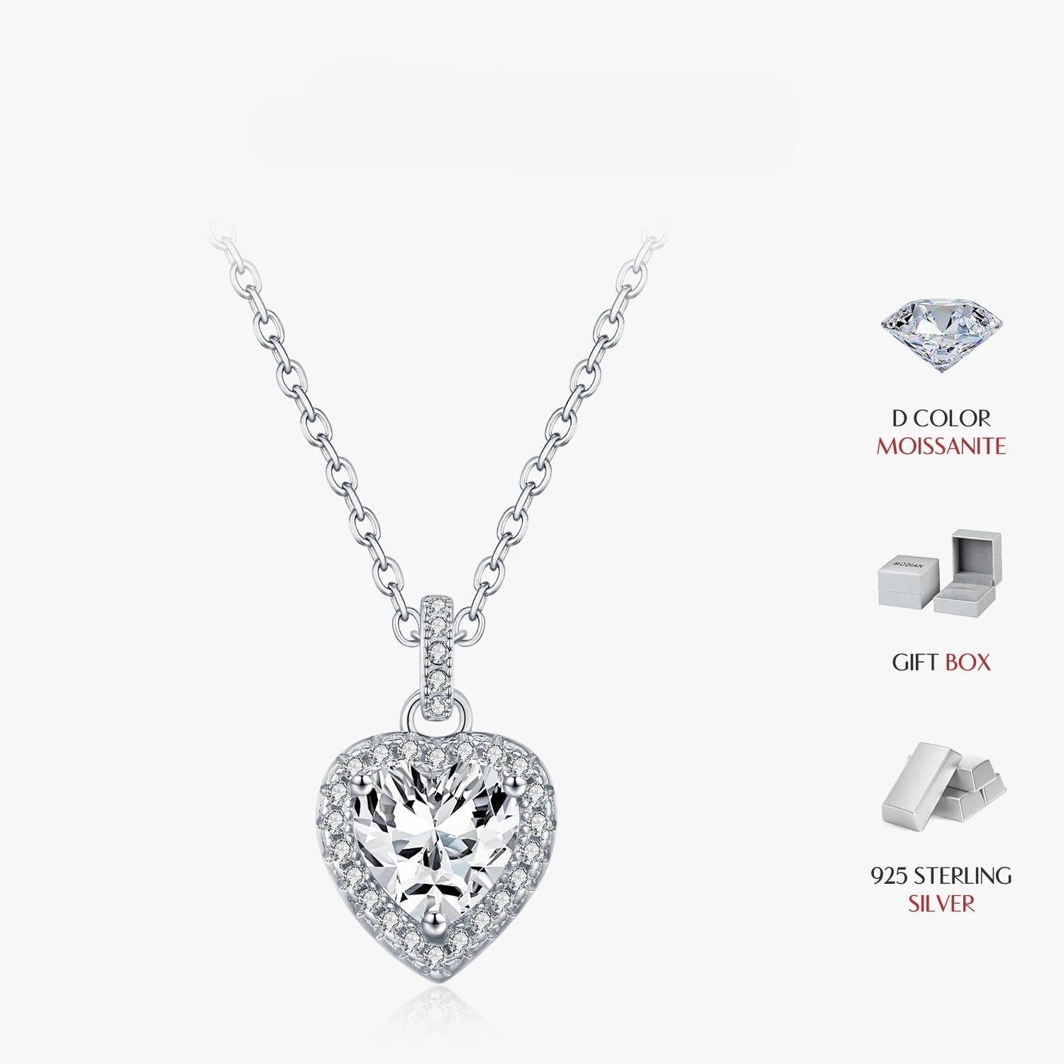 1CT Heart Necklace