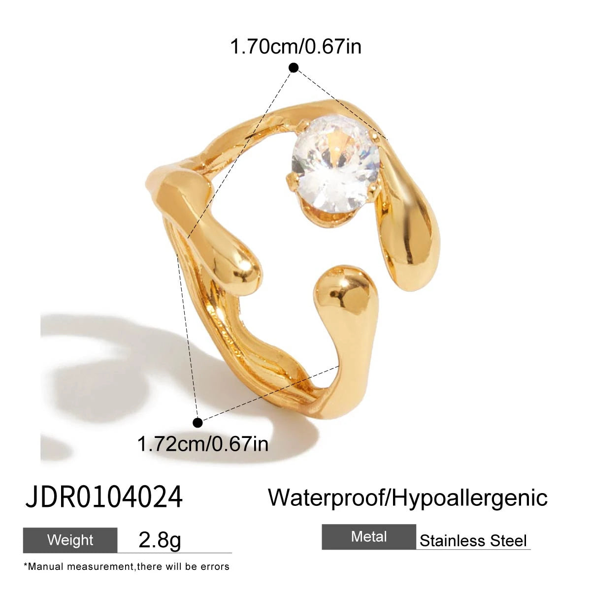 Minimalist Gold Geometric Rings