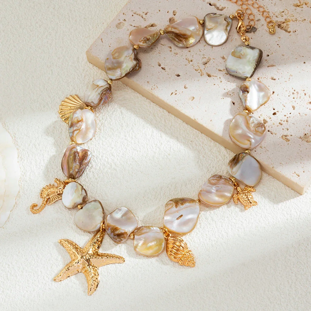 Vintage Starfish Necklace - Summer Beach Jewelry