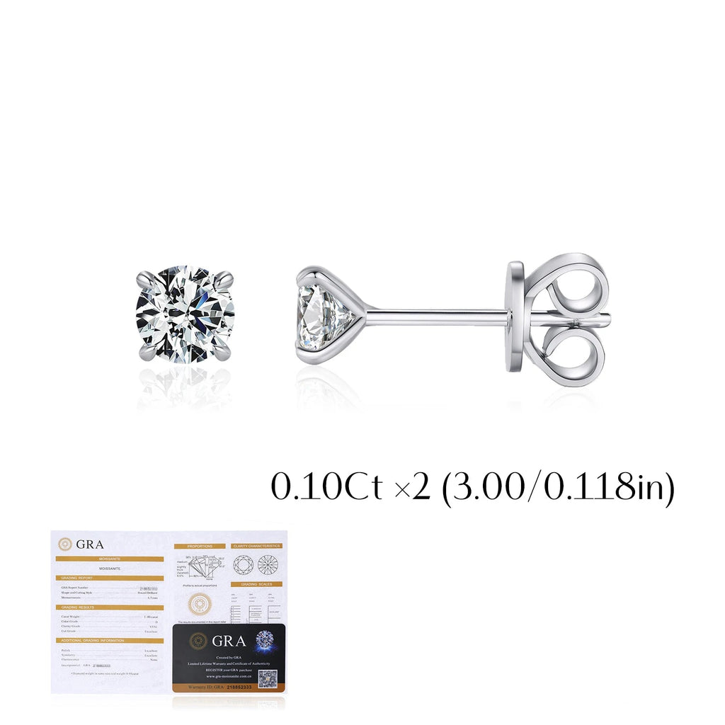 5 Sizes D Color Moissanite Earrings