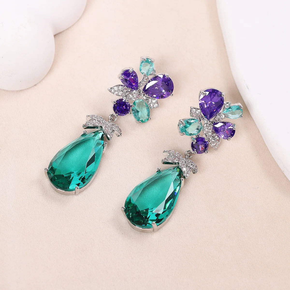 Blue Diamond Earrings