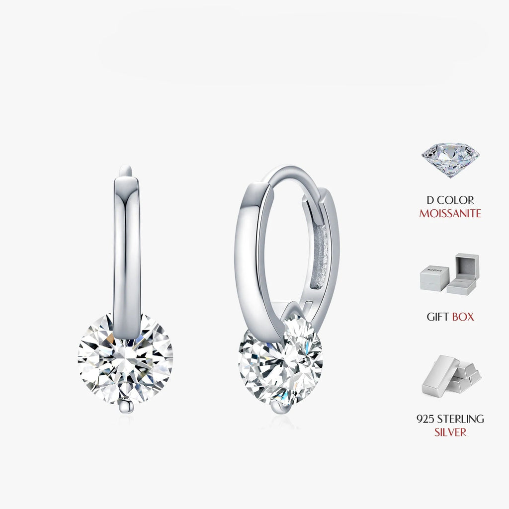 1.0CT D Color Moissanite Earrings