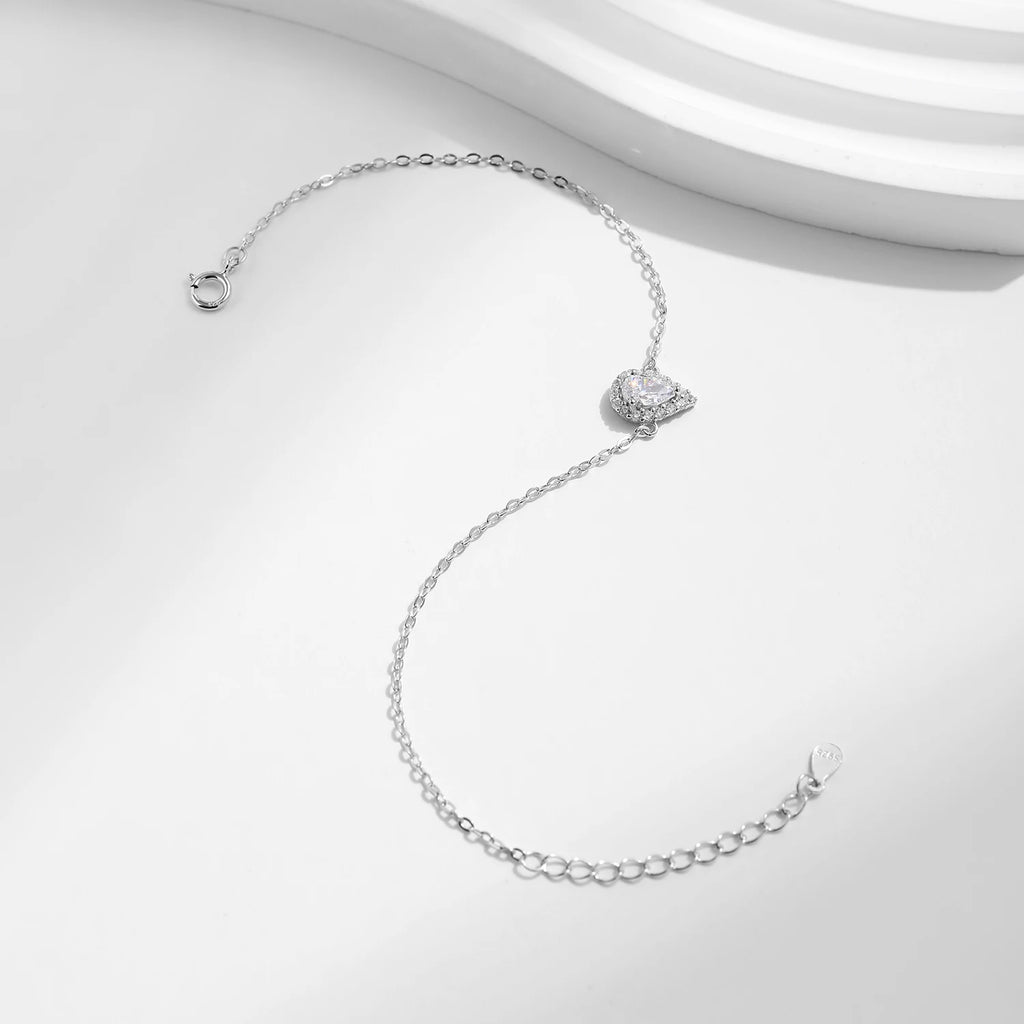 Sterling Silver Water Drop Bracelet Pear Cut