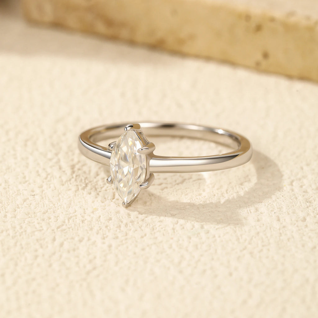 Marquise Cut Moissanite Rings