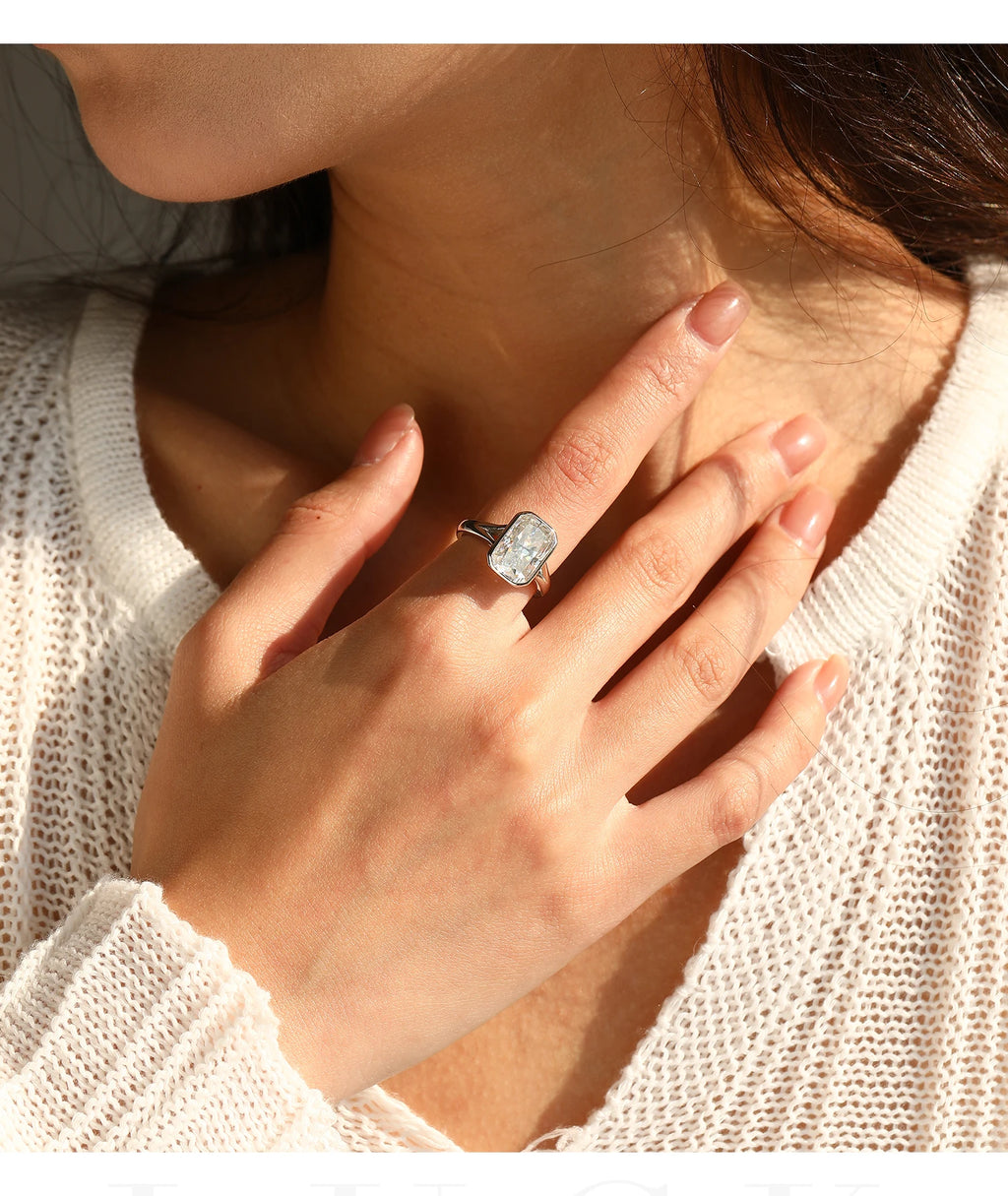4.5CT D Color Moissanite Ring