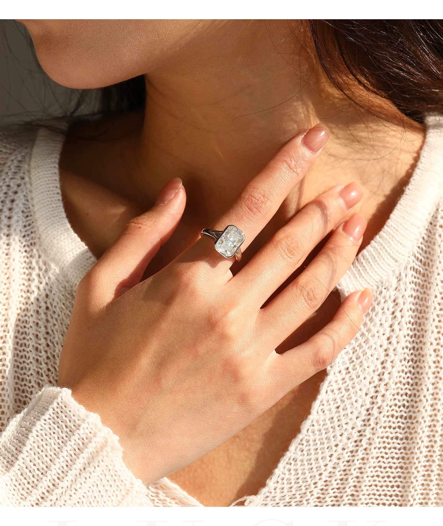 4.5CT D Color Moissanite Ring