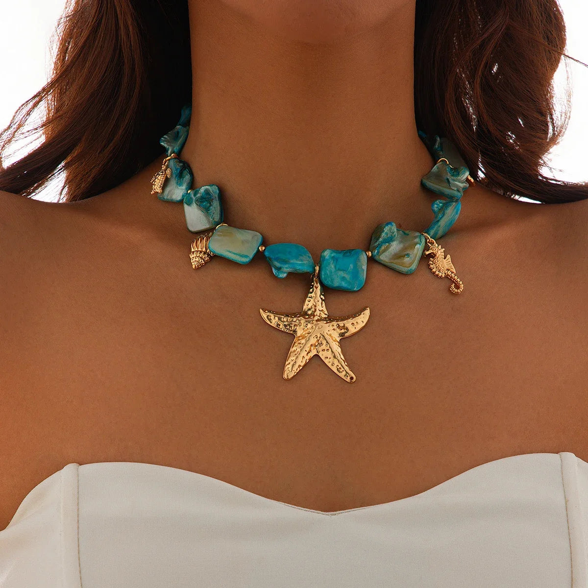 Vintage Starfish Necklace - Summer Beach Jewelry