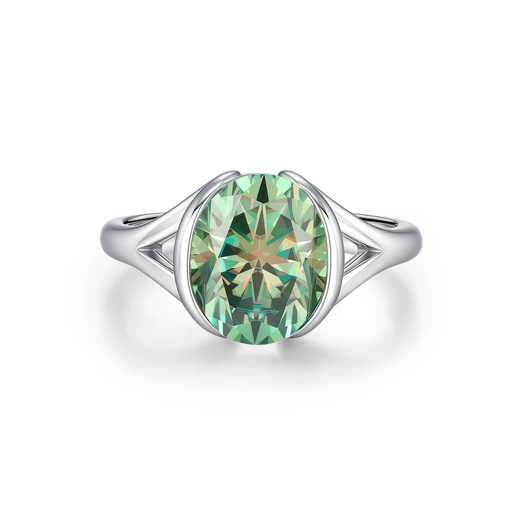 3CT Oval Moissanite Ring