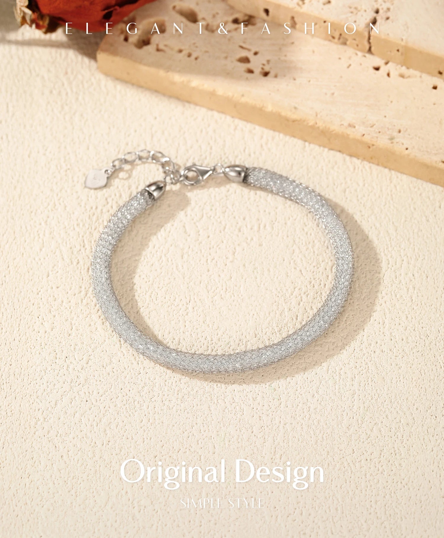 Silver Zirconia Weave Bracelet