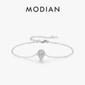 Sterling Silver Water Drop Bracelet Pear Cut