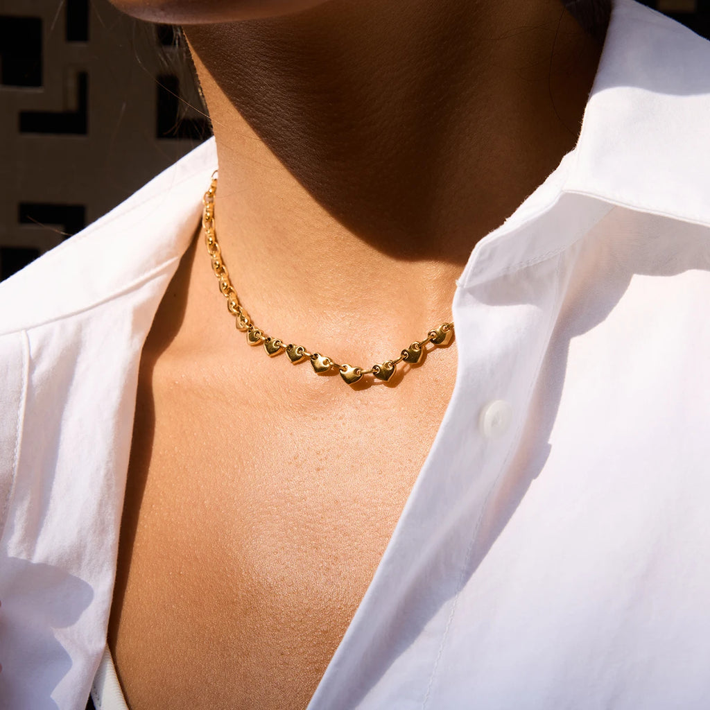 Heart-Shaped Buckle Necklace