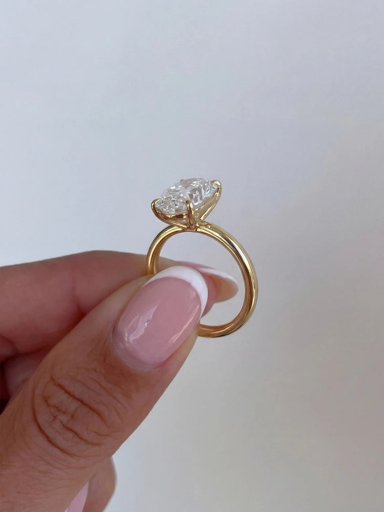 1-8CT Oval Zircon Ring