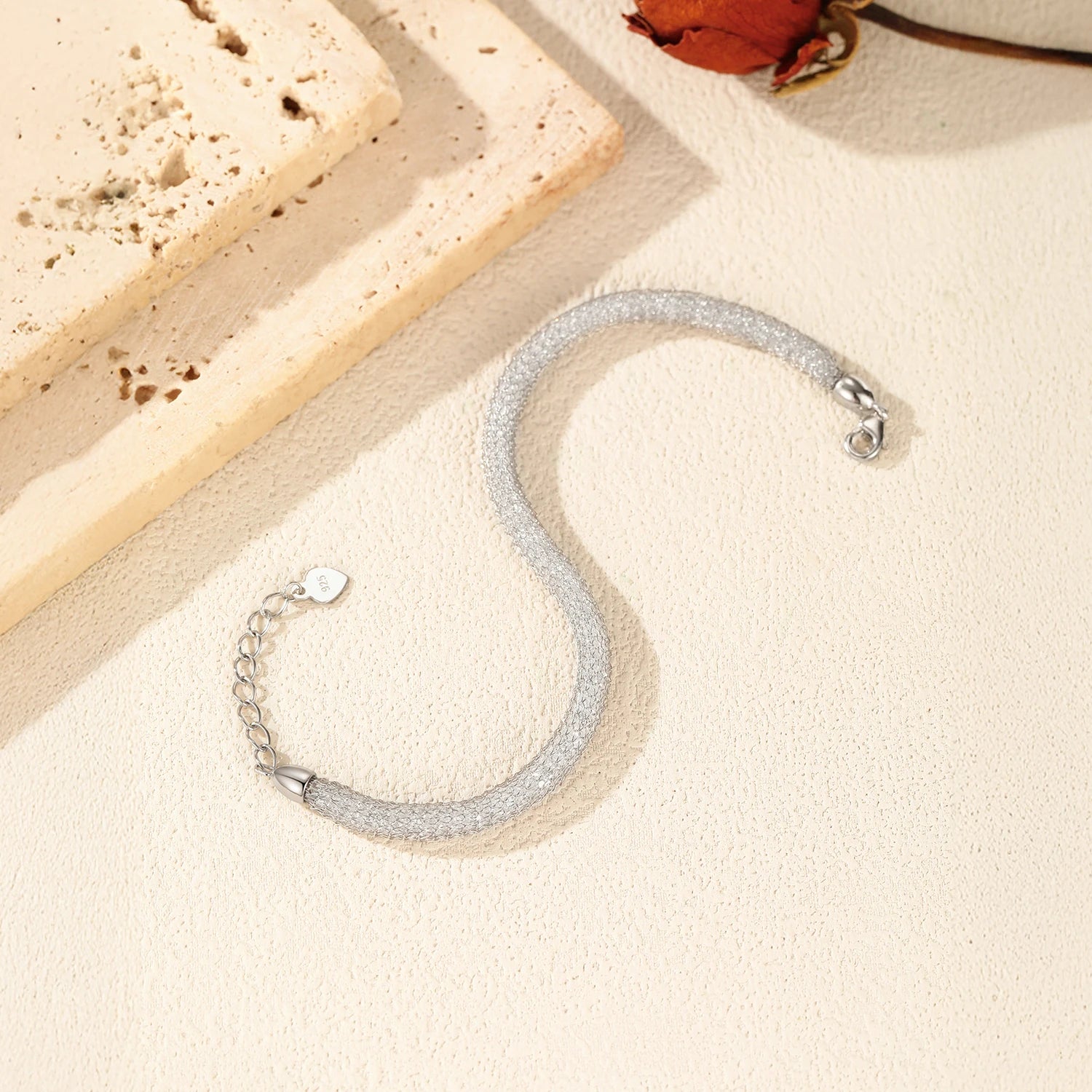Silver Zirconia Weave Bracelet