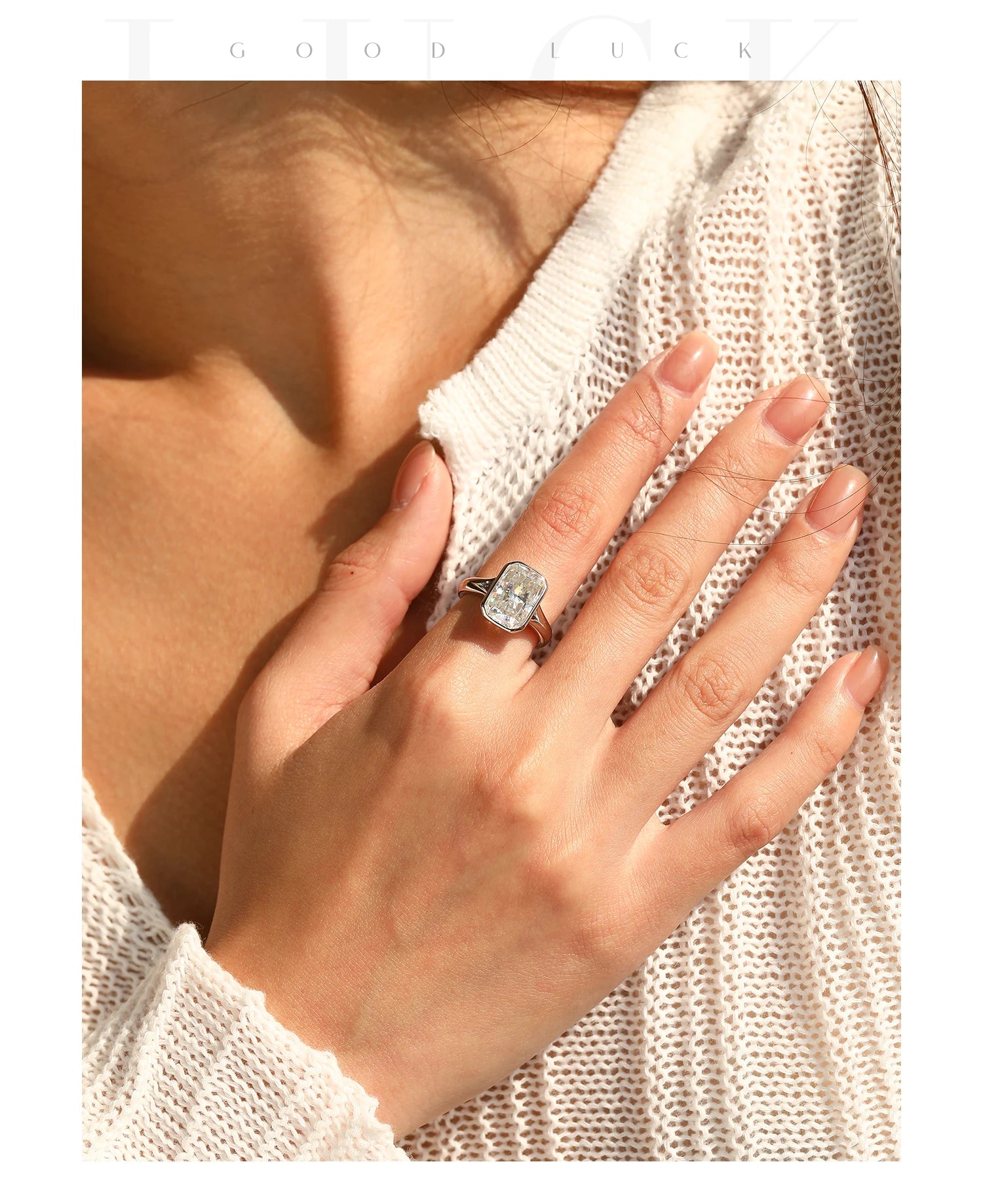 4.5CT D Color Moissanite Ring