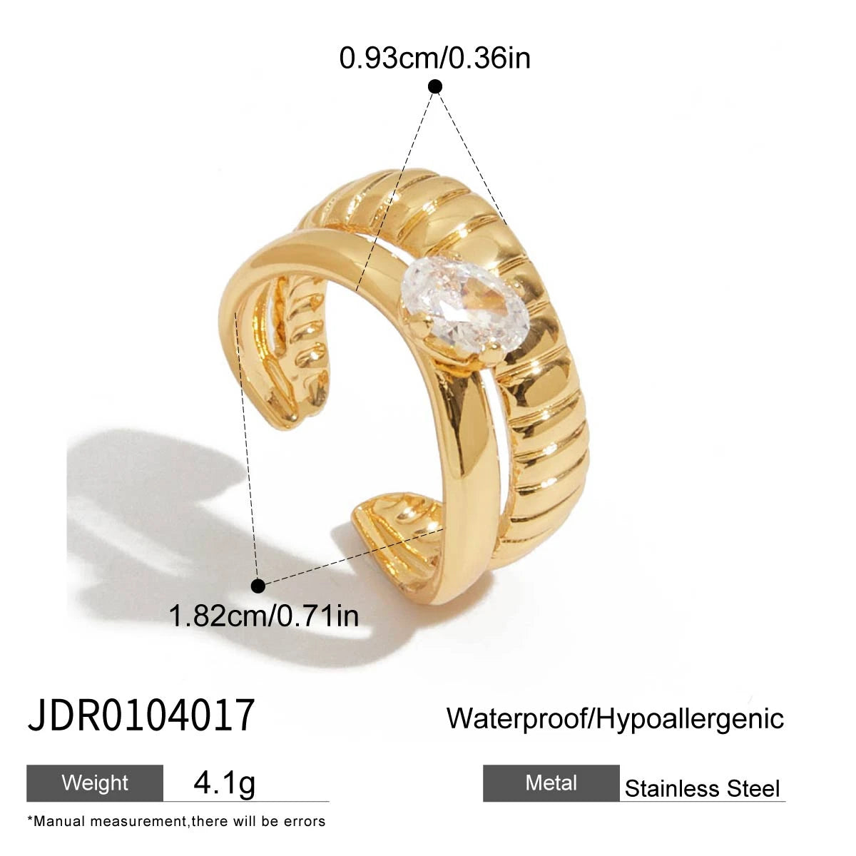Minimalist Gold Geometric Rings