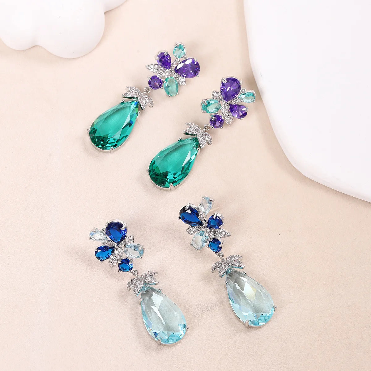 Blue Diamond Earrings