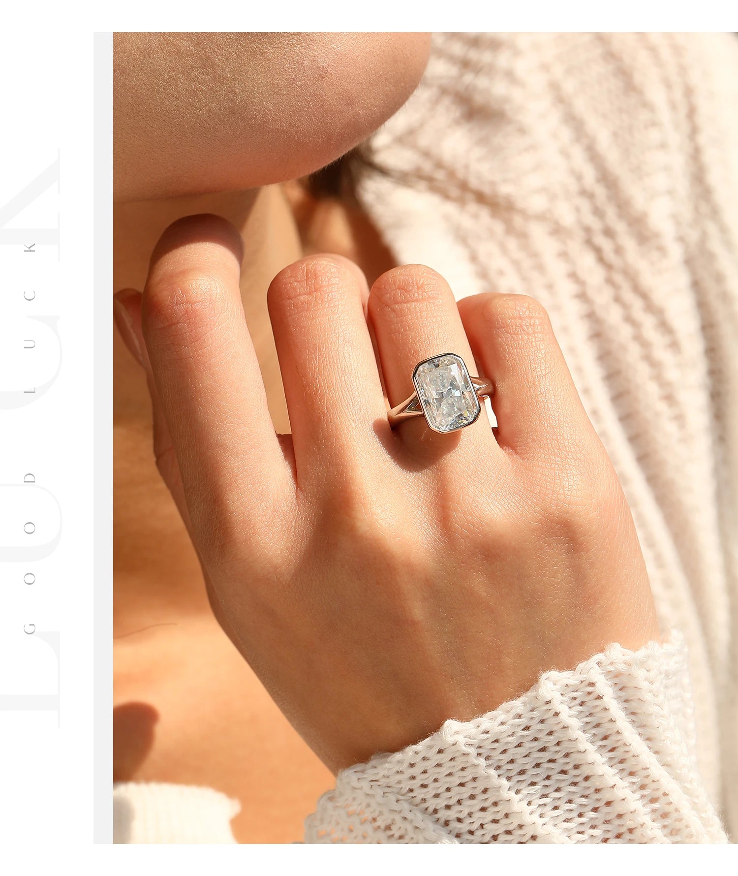4.5CT D Color Moissanite Ring