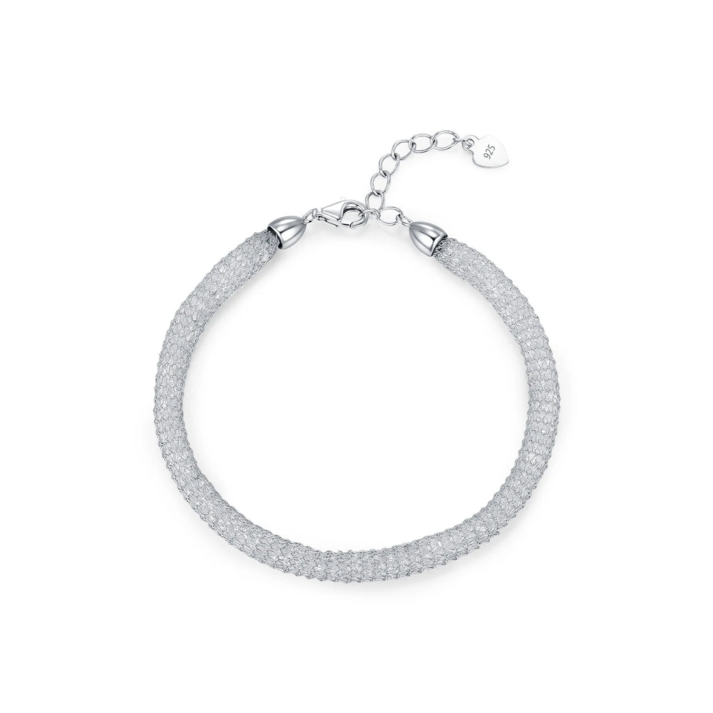 Silver Zirconia Weave Bracelet