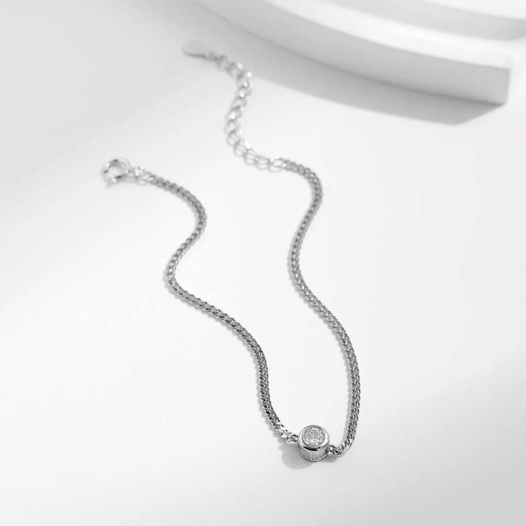 0.25CT Moissanite Bezel Bracelet