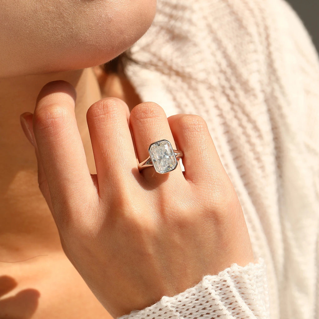 4.5CT D Color Moissanite Ring
