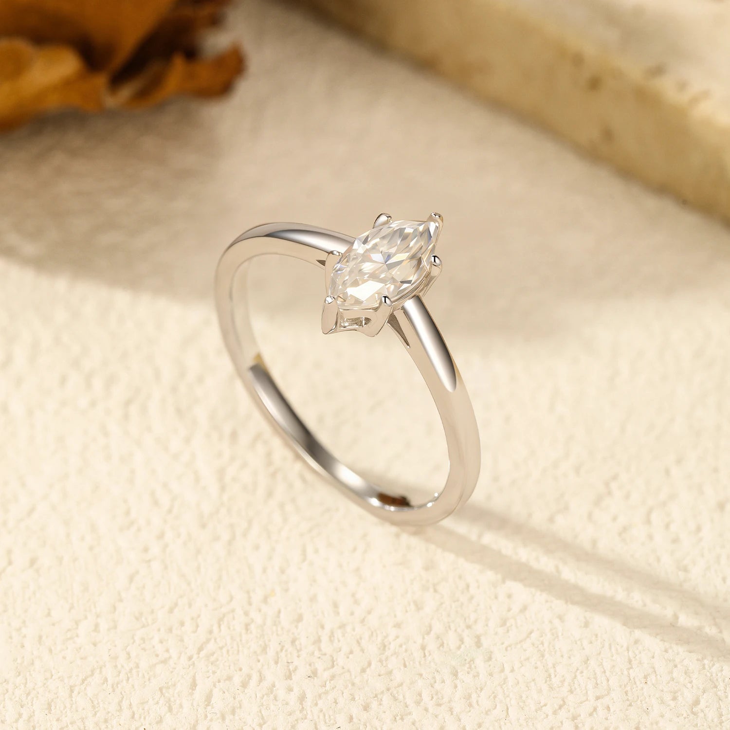 Marquise Cut Moissanite Rings