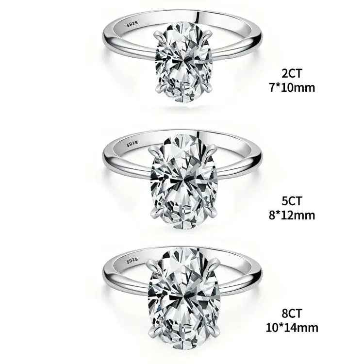 1-8CT Oval Zircon Ring