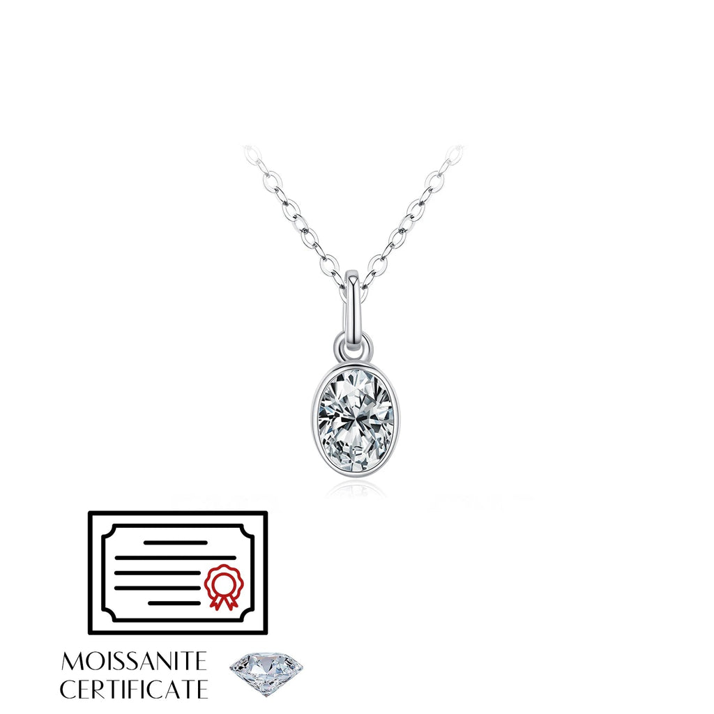 D Color Geometric Moissanite Necklaces