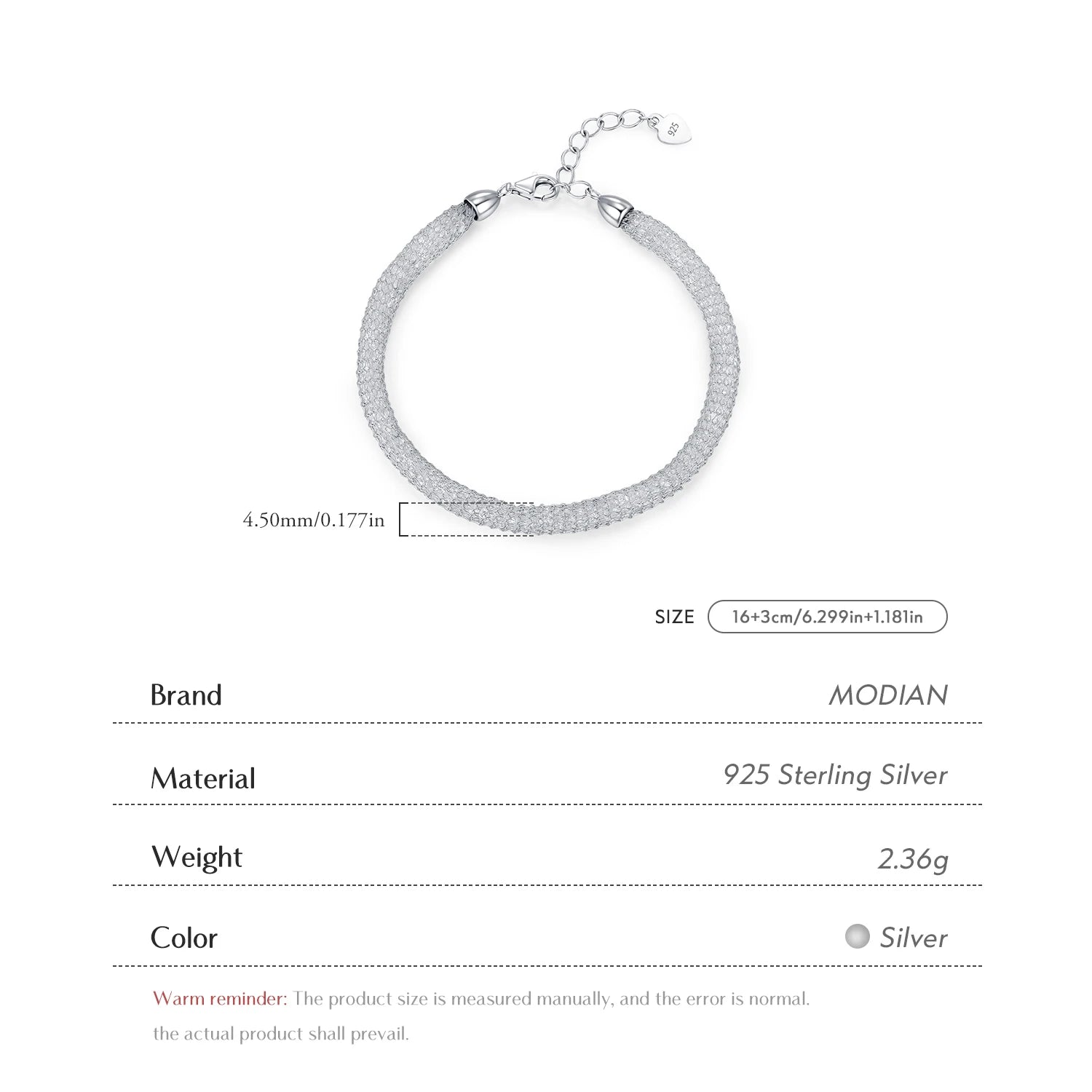Silver Zirconia Weave Bracelet