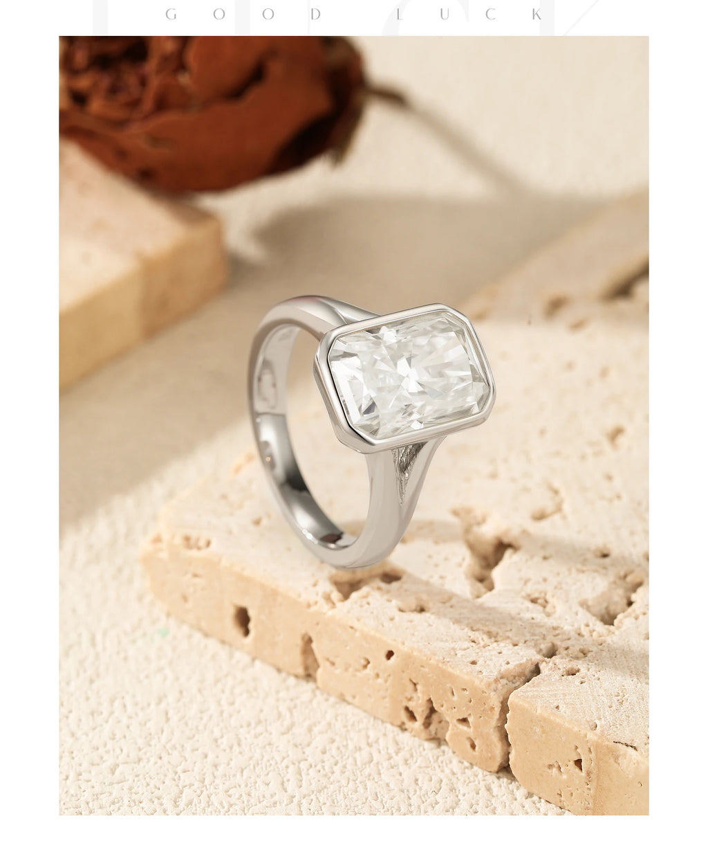 4.5CT D Color Moissanite Ring
