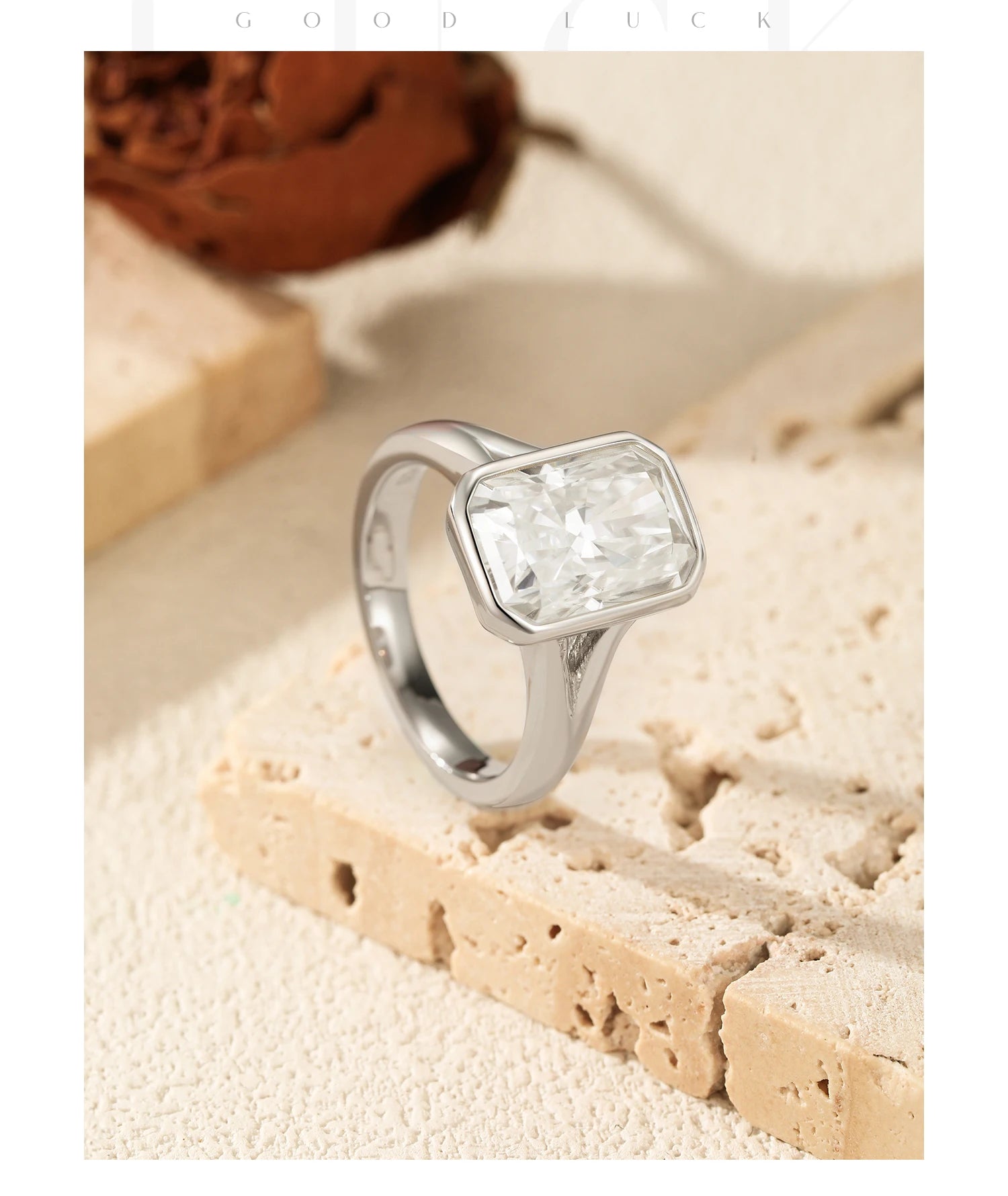 4.5CT D Color Moissanite Ring