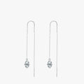 Oval Long Tassel Drop Earrings