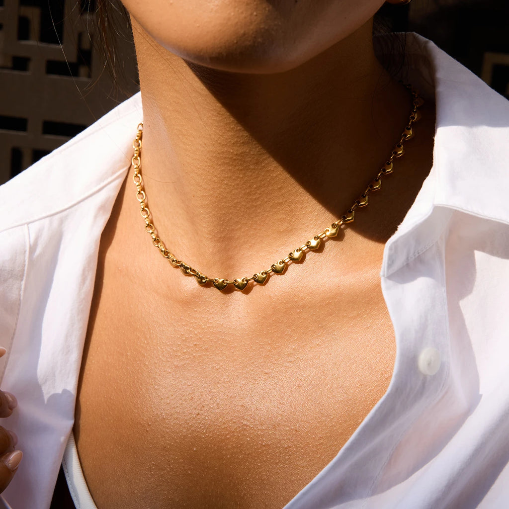 Heart-Shaped Buckle Necklace