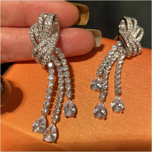 Vintage style bow earrings